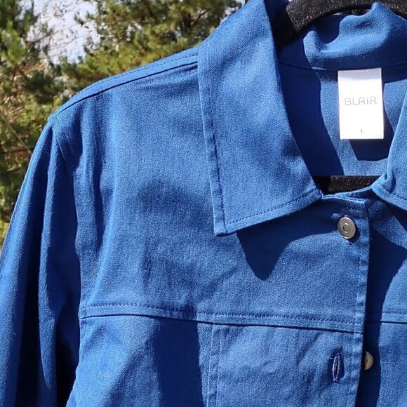 Blair Blue Stretch Jacket Size L - Picture 3 of 15